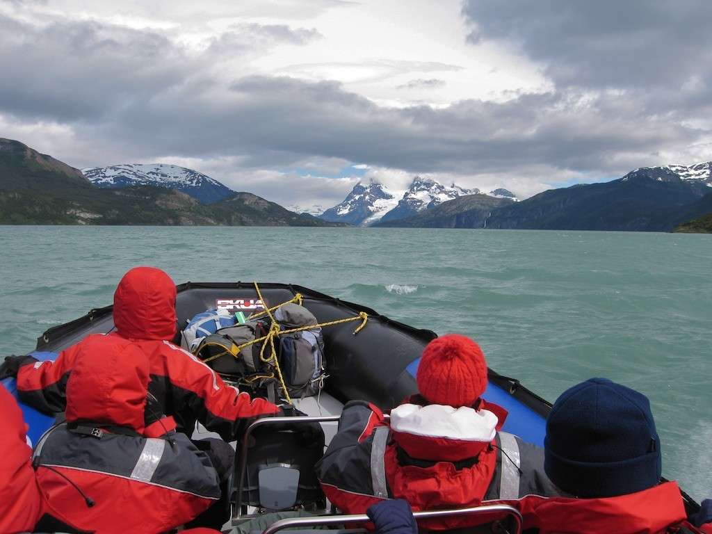 The 5 hour long Zodiac ride to Torres de Paine in Southern Chile