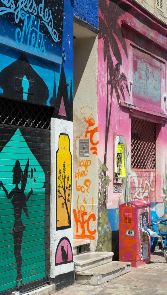 Colourful shop fronts on the streets of Marseilles