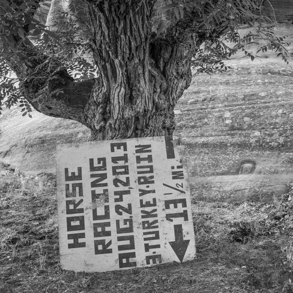 Navajo sign post inside Canyon de Chelly